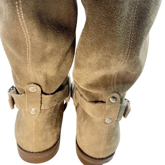 Johnston & Murphy Tan Thick Suede Leather Knee High Boots 9 - Picture 9 of 11